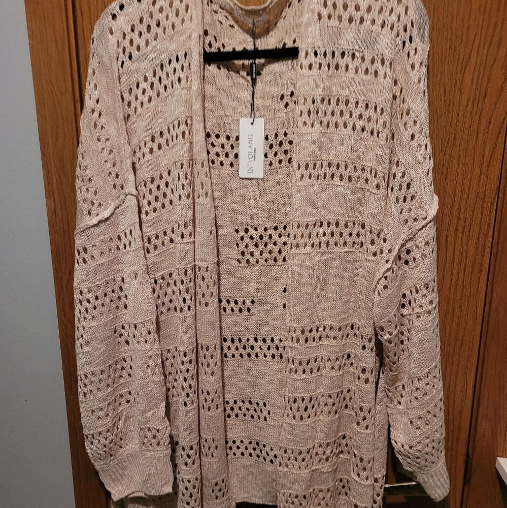 Voland- Womens Lightweight Crochet Cardigan